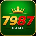 7987 Game green and gold mobile gaming logo icon