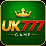 UK777 Game green and gold mobile gaming logo icon